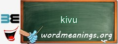 WordMeaning blackboard for kivu